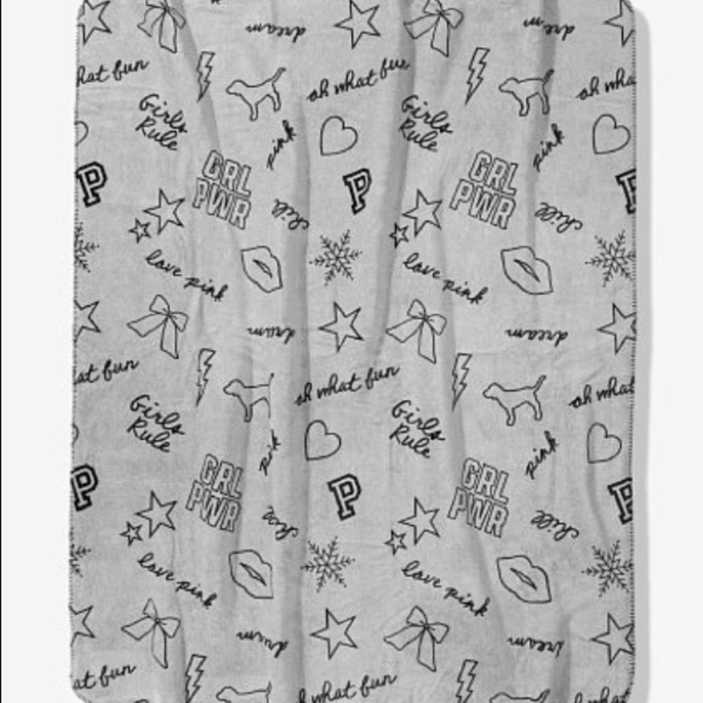 Vs PINK Girl Power Sherpa Blanket